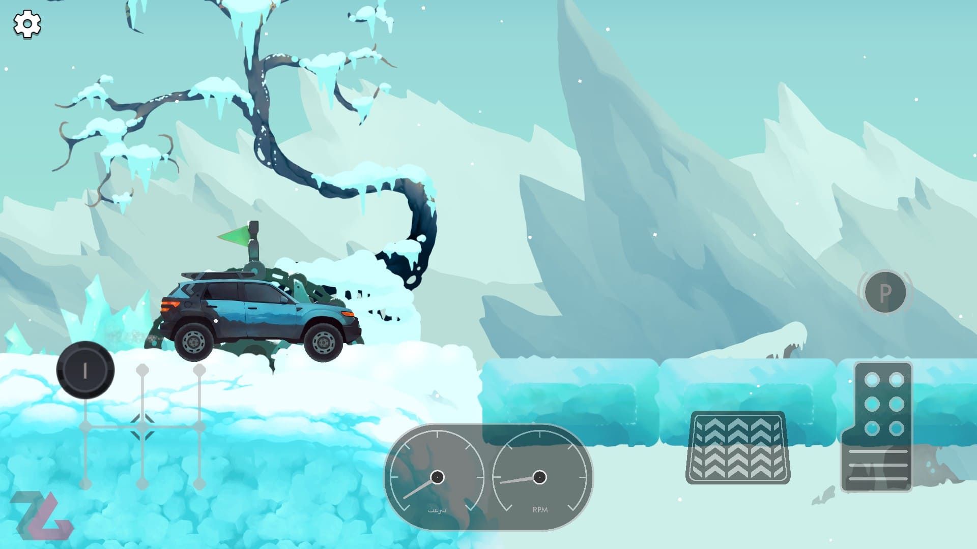 محیط زمستانی در بازی Winch It Out