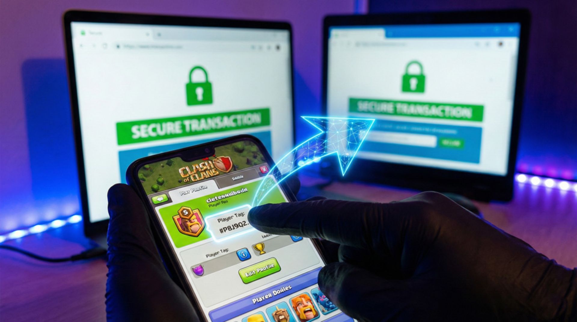 آموزش خرید امن بلیت طلایی کلش با تگ بازیکن در دایمندلند