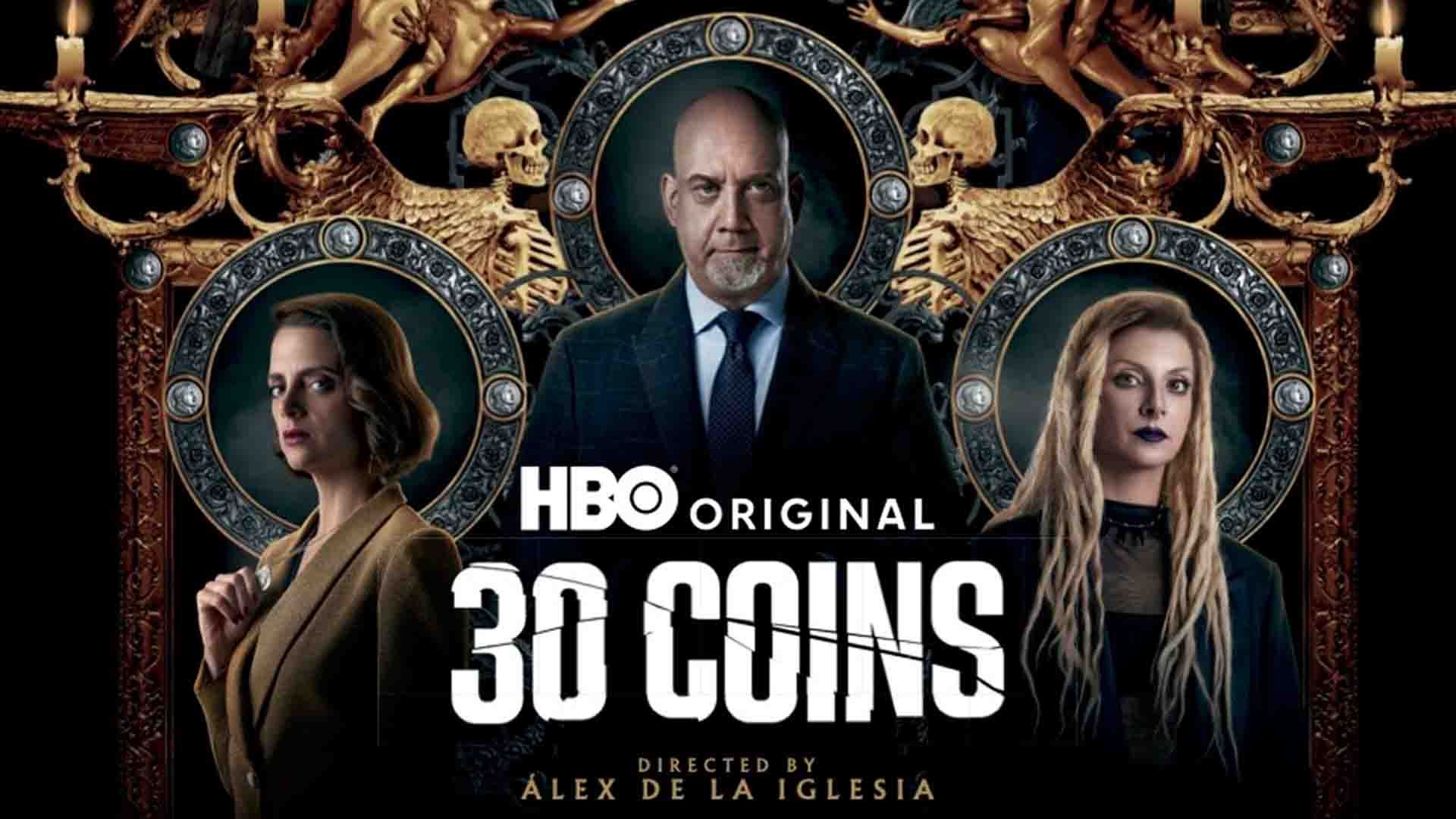 سه بازیگر اصلی سریال 30 Coins در کنار هم روی پوستر