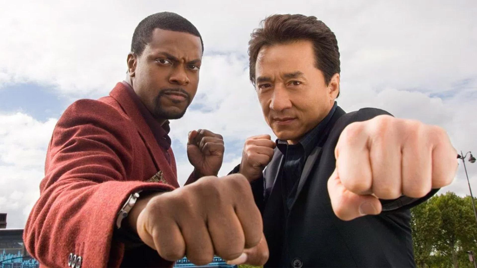 جکی چان و کریس تاکر در فیلم ساعت شلوغی