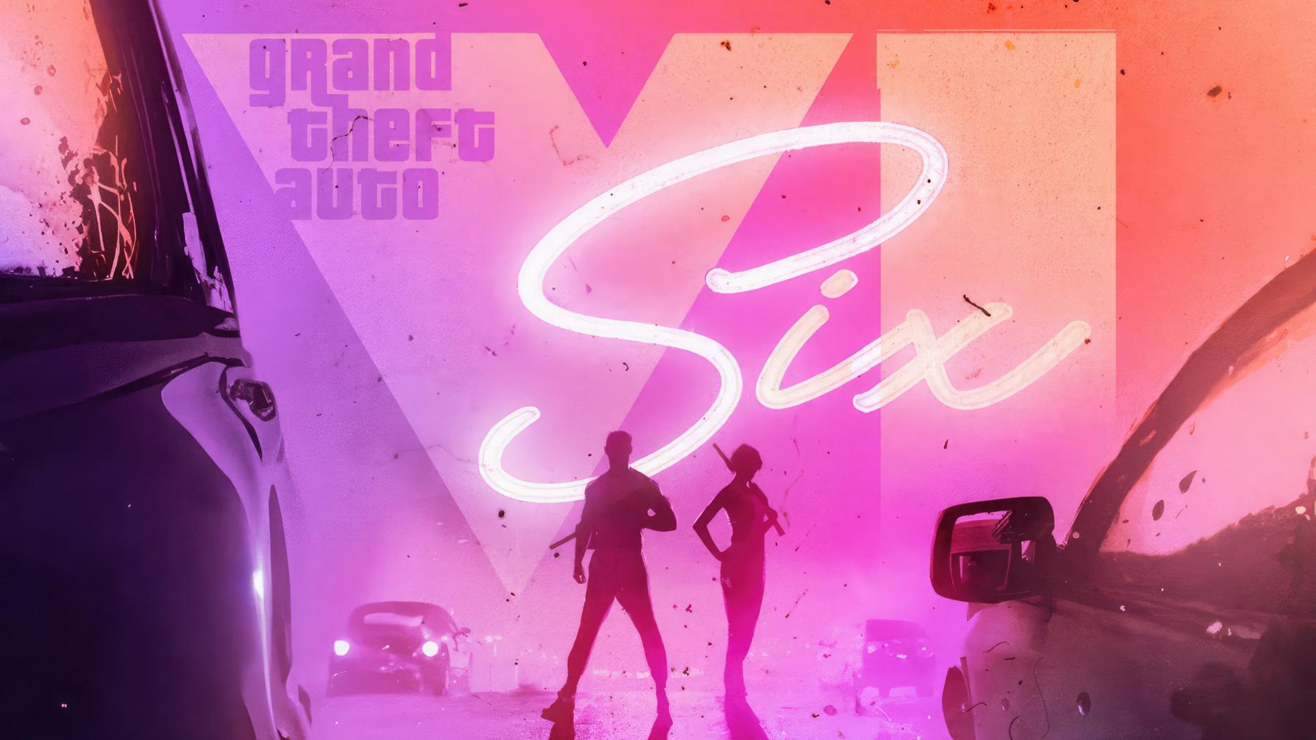 یک فن آرت زیبا و جذاب از کاور (پوستر) بازی GTA 6