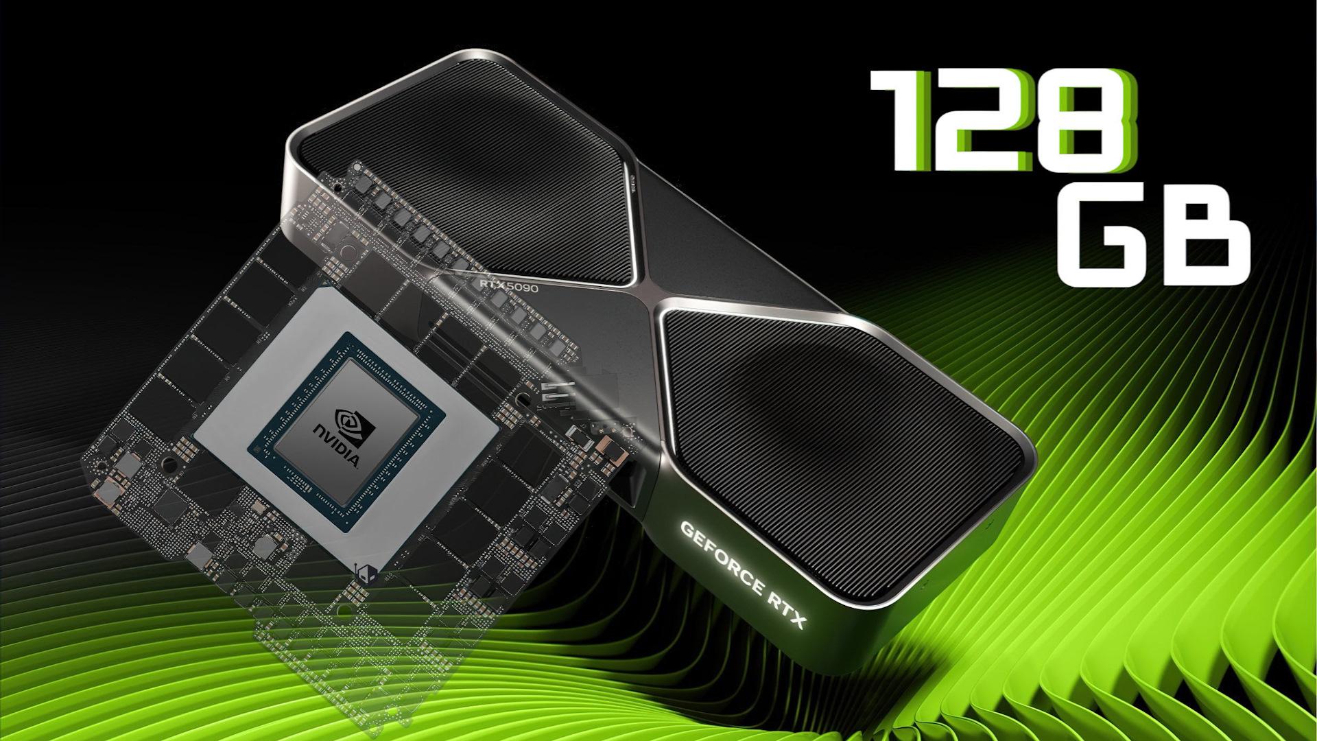 نسخه سفارشی NVIDIA GeForce RTX 5090 با حافظه ۱۲۸ گیگابایتی