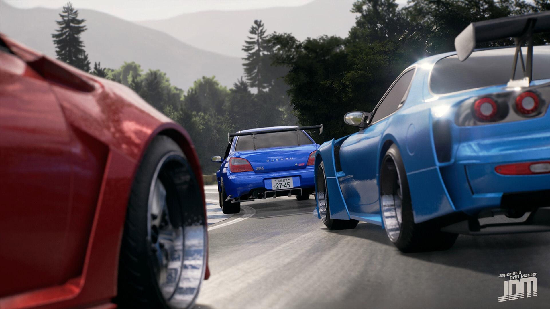 ماشین‌ها درحال مسابقه در بازی JDM: Japanese Drift Master