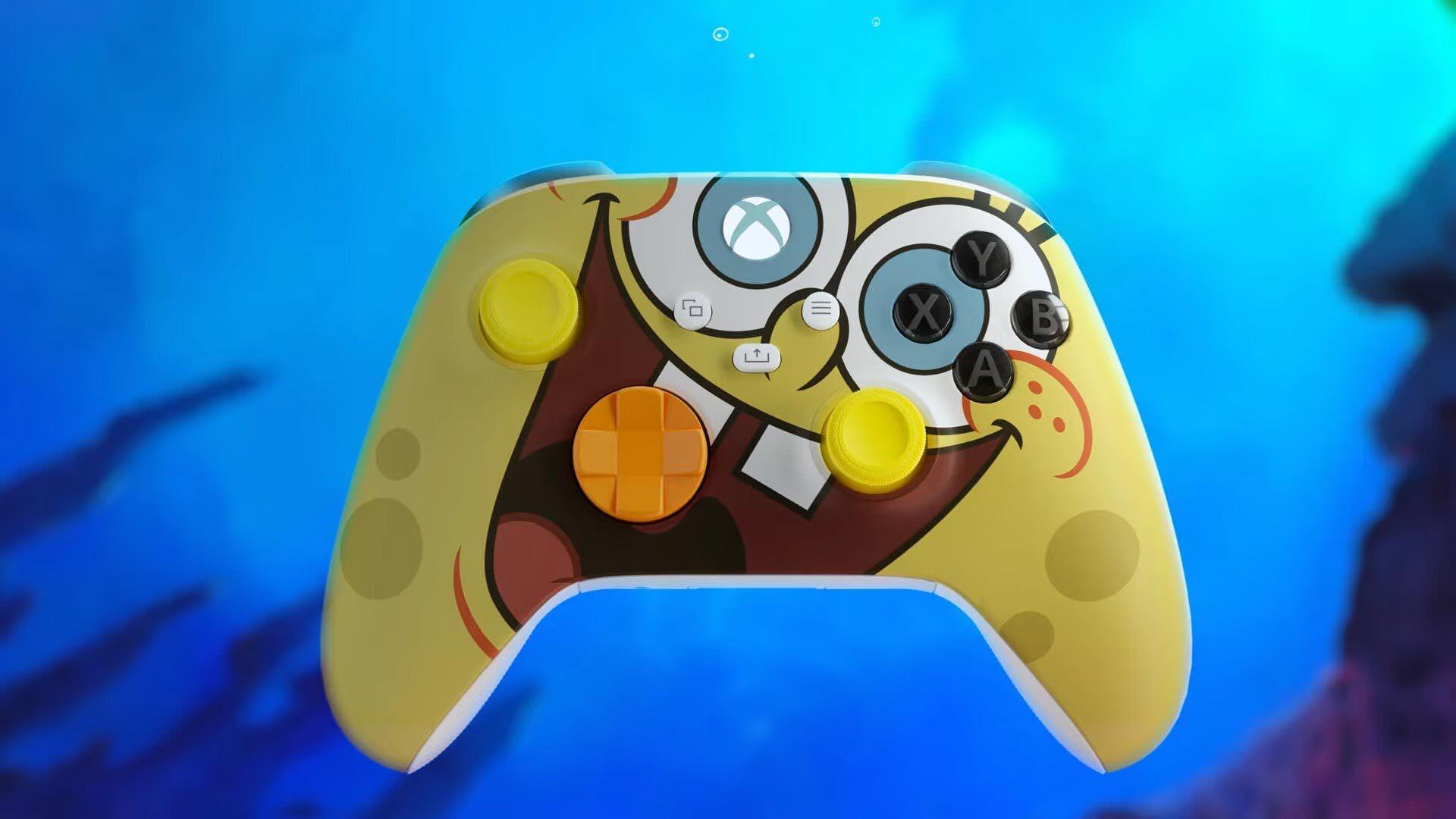 کنترلر ایکس باکس با طرح باب اسفنجی