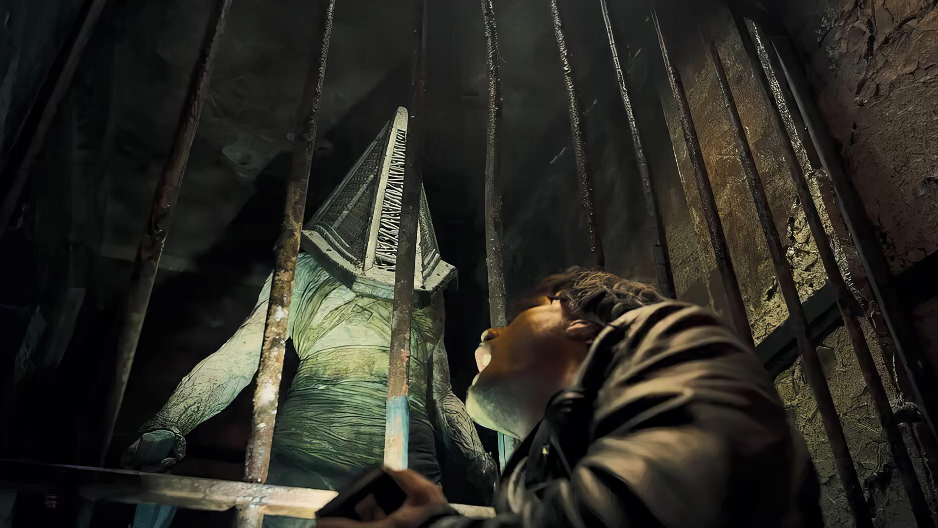 مواجهه جیمز با کله‌هرمی در فیلم سایلنت هیل