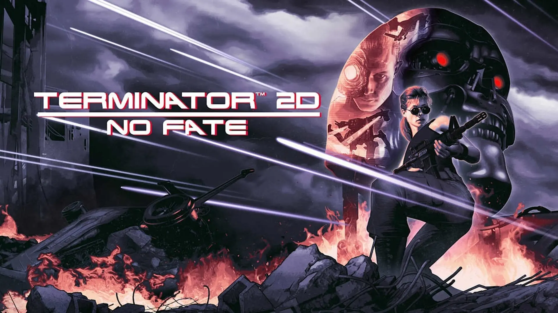 سارا و ترمیناتور در پوستر بازی Terminator 2D No Fate