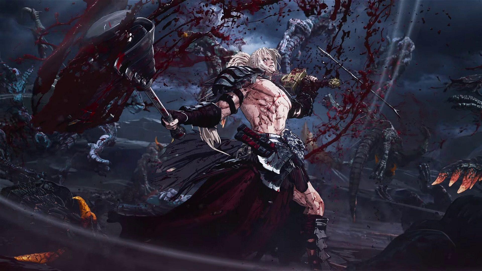 کشتار دشمنان توسط شخصیت اصلی بازی The First Berserker: Khazan