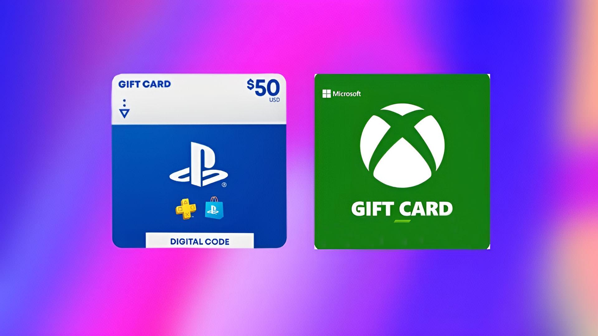 گیفت کارت پلی استیشن و ایکس باکس