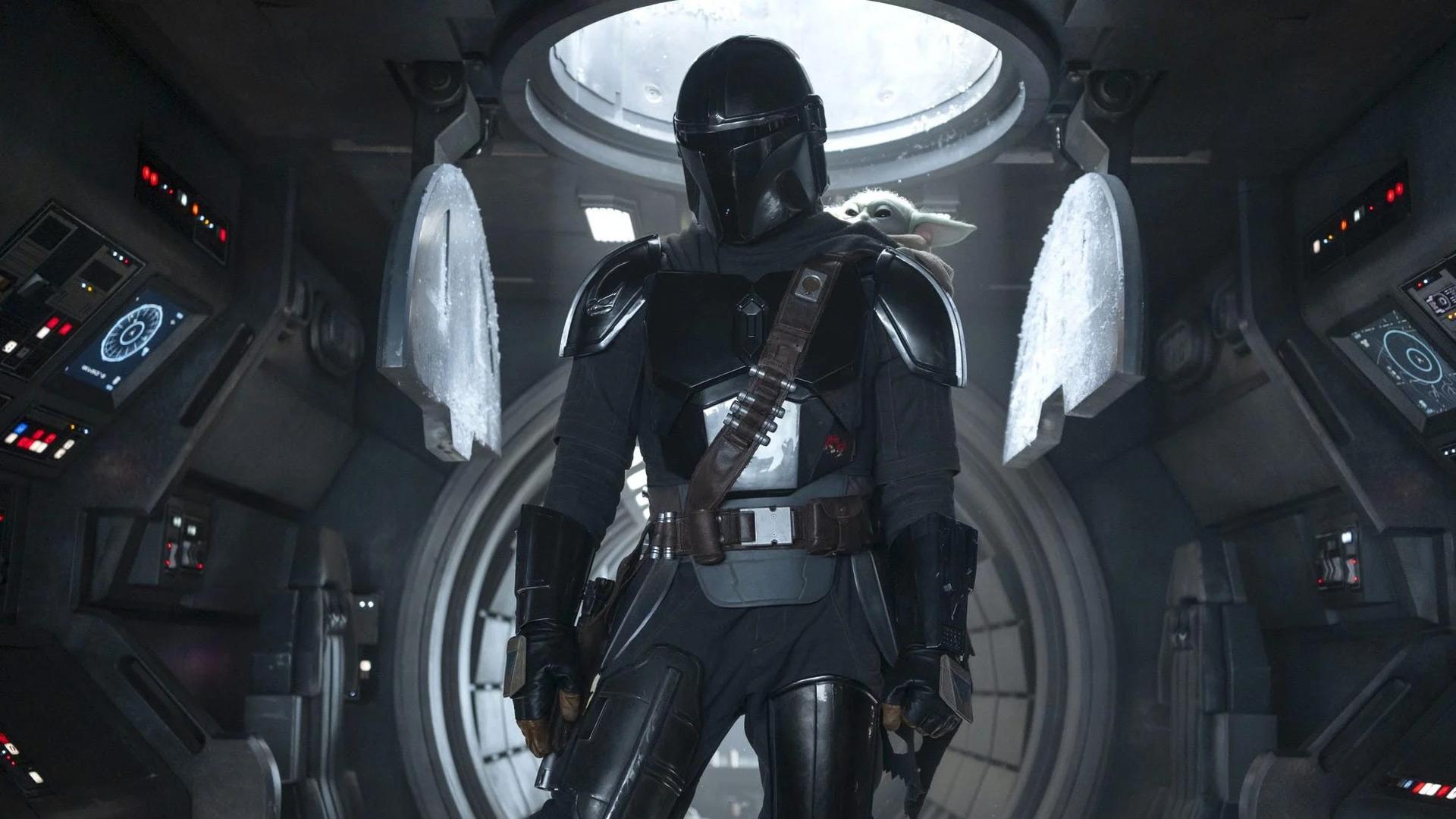 مندلورین و گروگو در فیلم The Mandalorian and Grogu