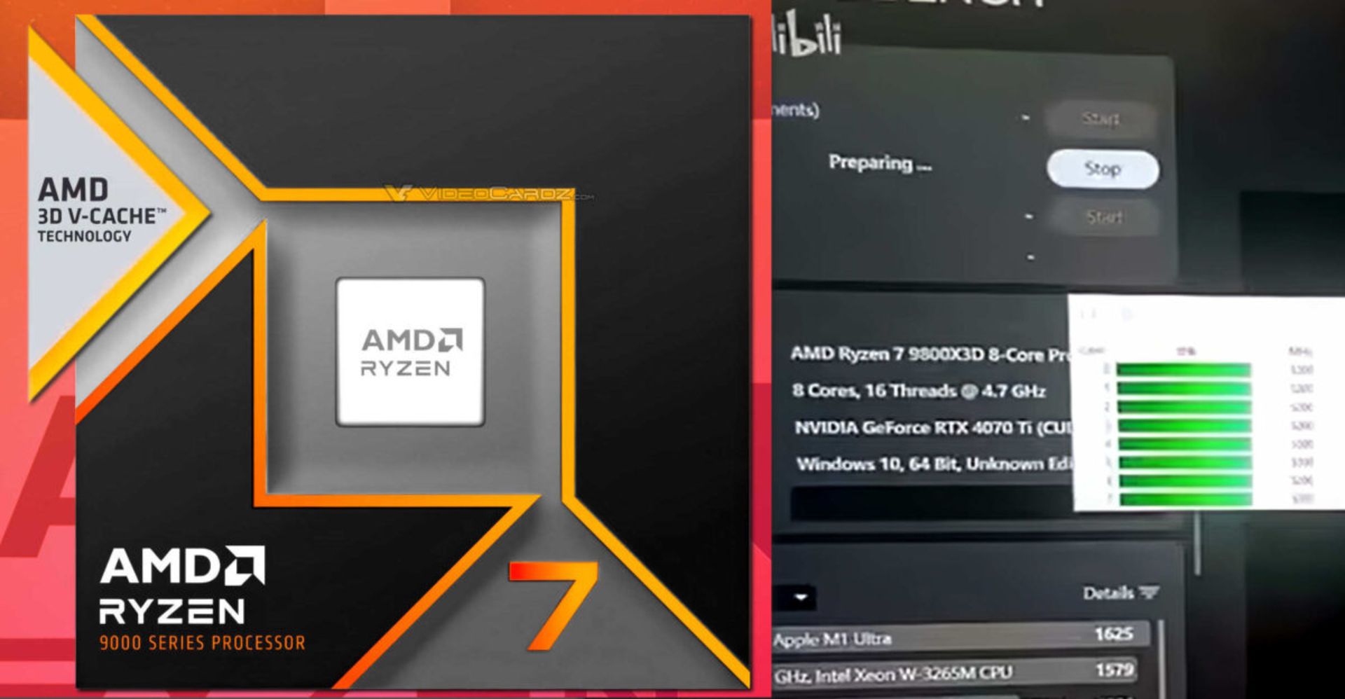 سرعت کلاک پردازنده AMD Ryzen 7 9800X3D