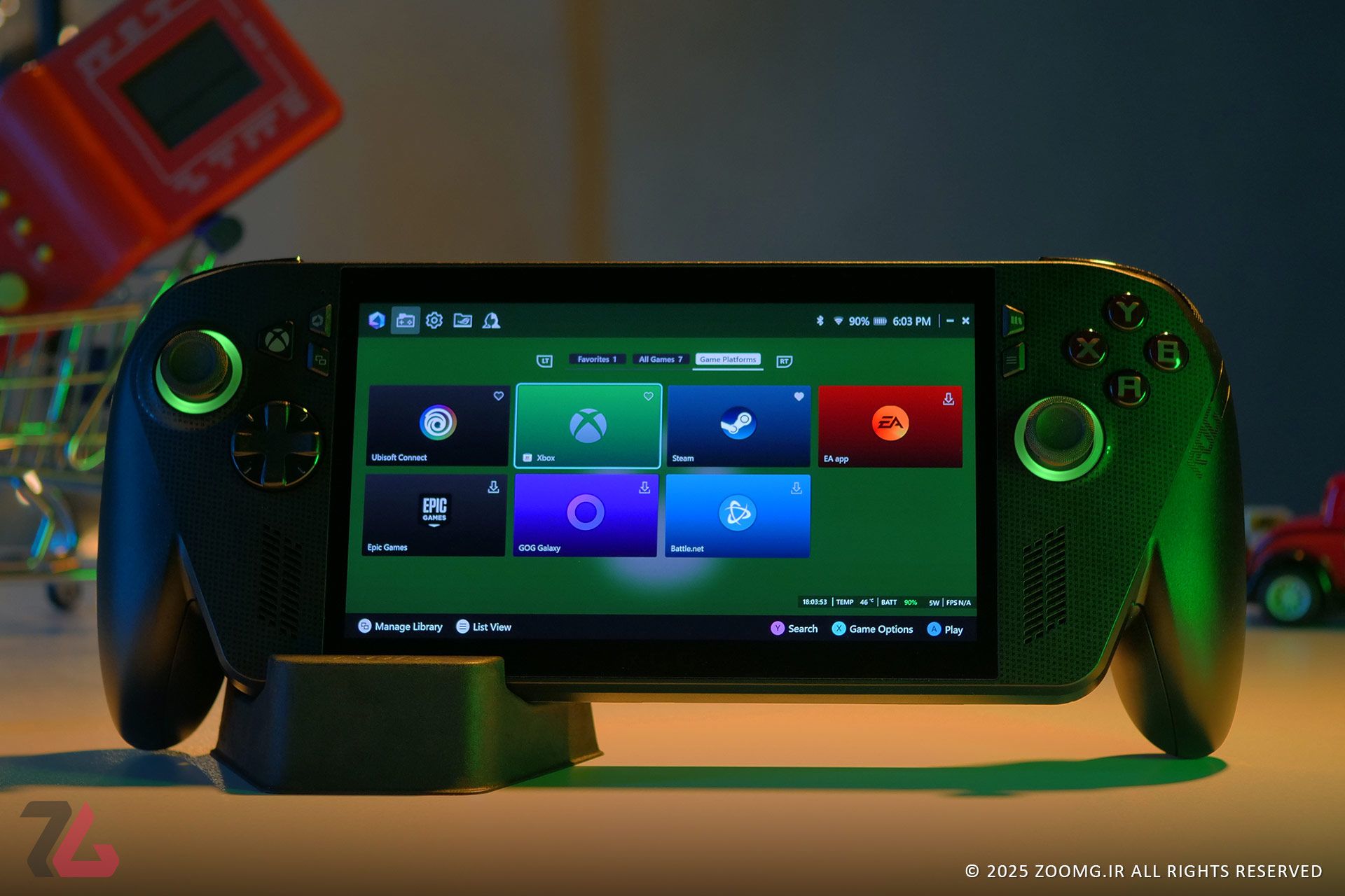 نمایش رابط لانچرهای مختلف بازی روی ROG Xbox Ally X