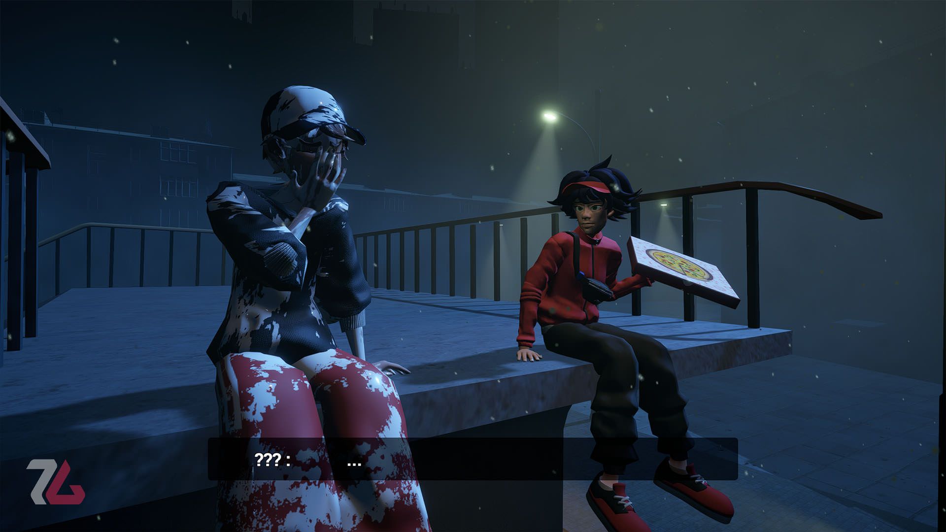 صحبت با یکی از شخصیت‌ها در A Pizza Delivery