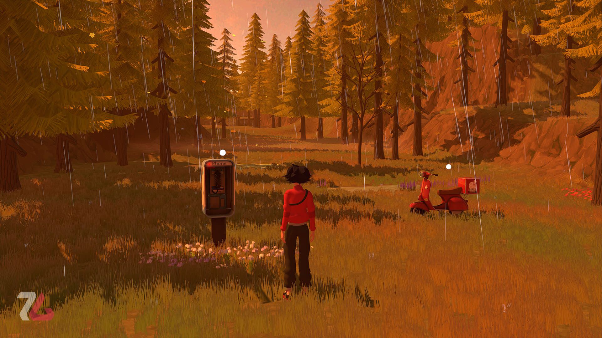 محیط بارانی بازی A Pizza Delivery