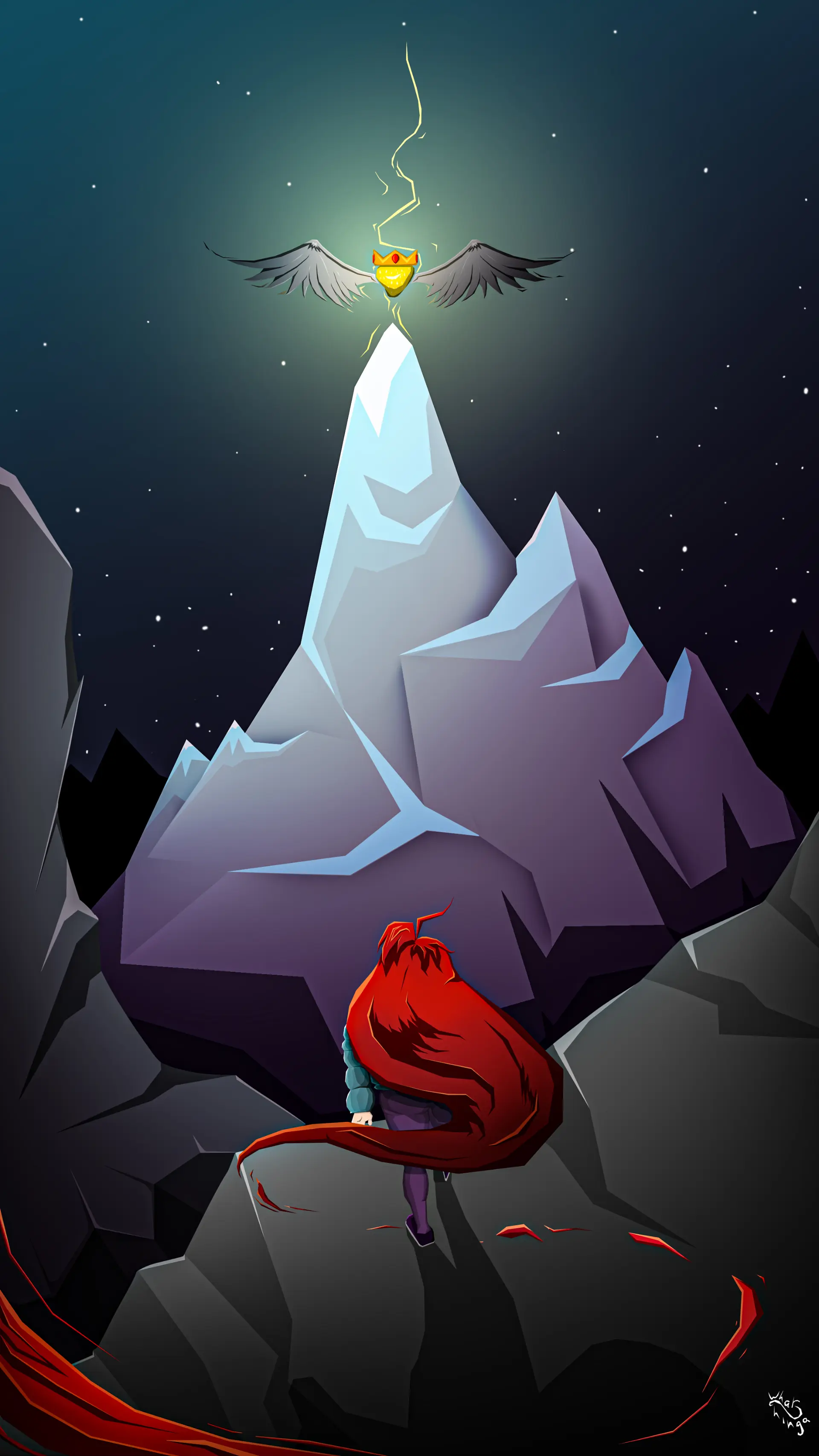 حرکت مدلین (Madeline) به سوی هدف در بازی Celeste