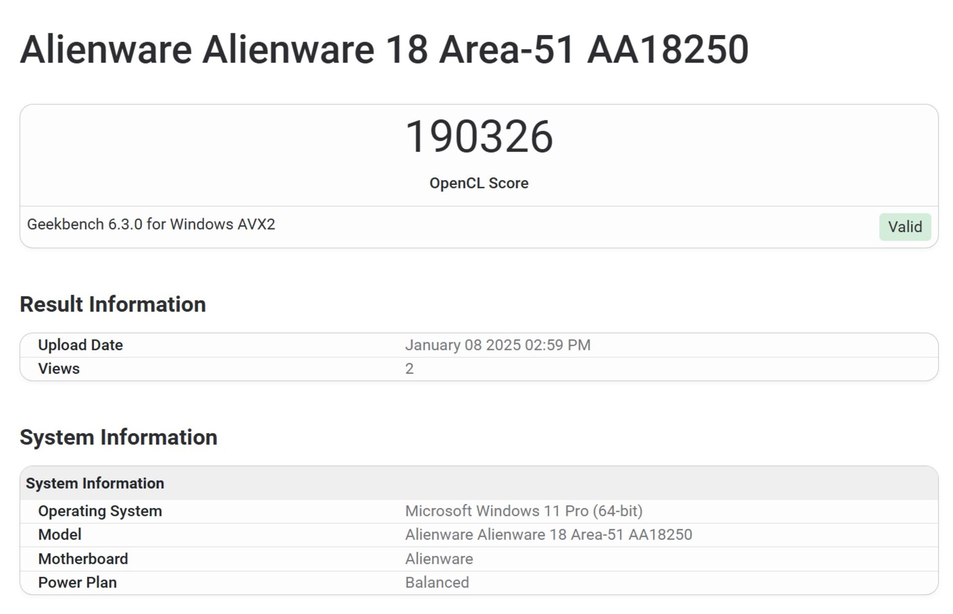 امتیاز بنچمارک پردازنده گرافیکی RTX 5080