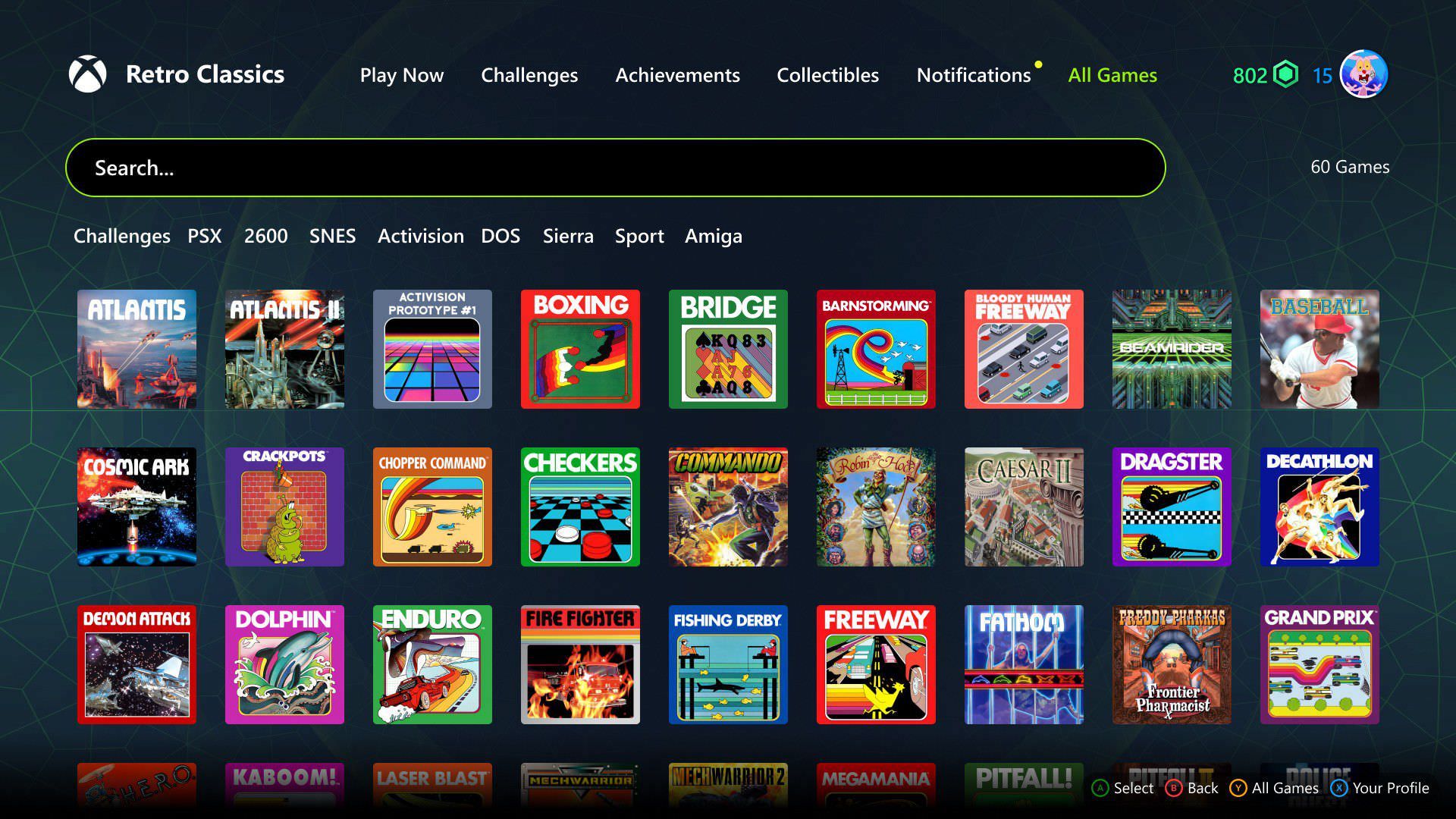 فهرست بازی های کلاسیک سرویس Xbox Retro Classics