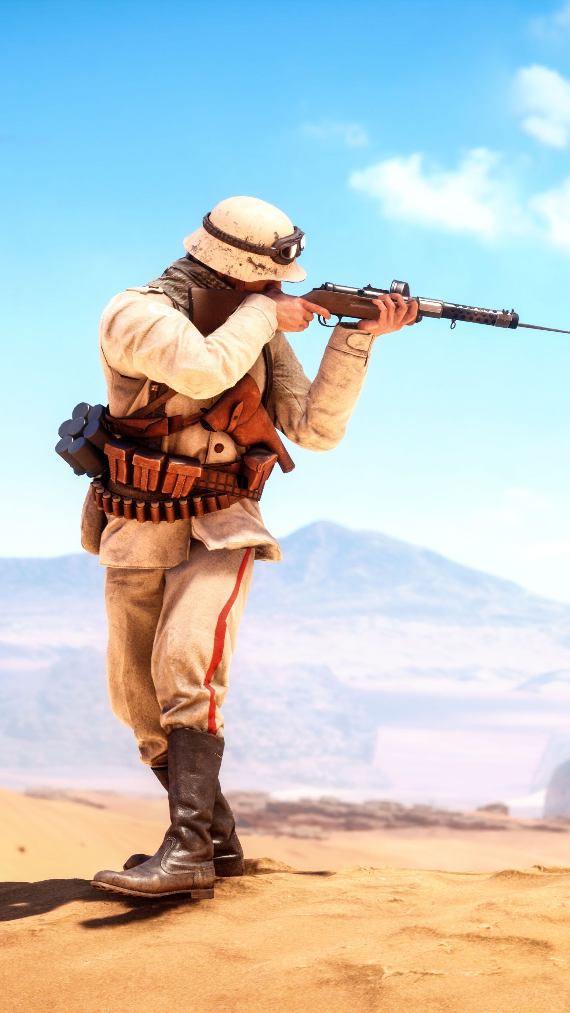 سرباز نیروی متحدین مشغول تیراندازی به دشمنان در بازی Battlefield 1