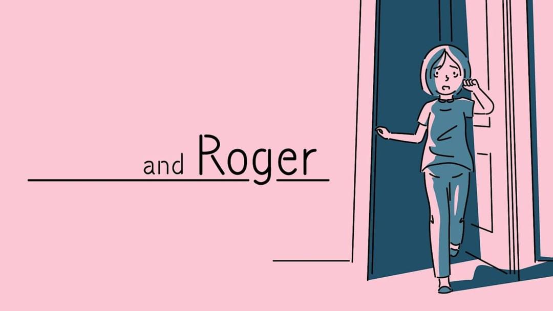 دخترک در حال بیرون آمدن از اتاق صورتی در پوستر بازی and Roger