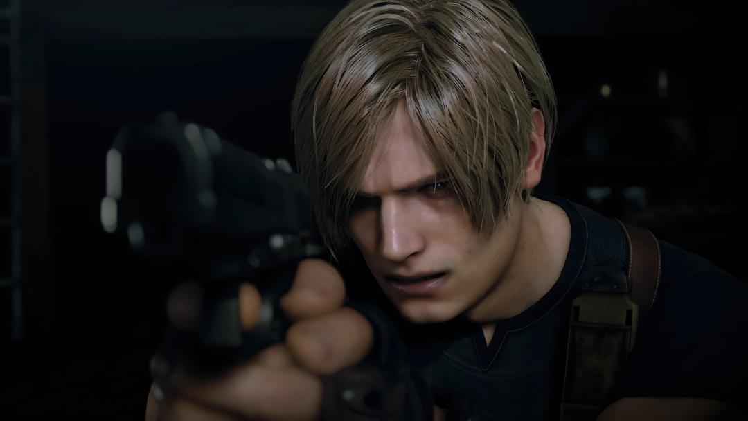 چهره خشمگین و عصبانی لیان اسکات کندی (Leon Scott Kennedy) در بازی Resident Evil 4