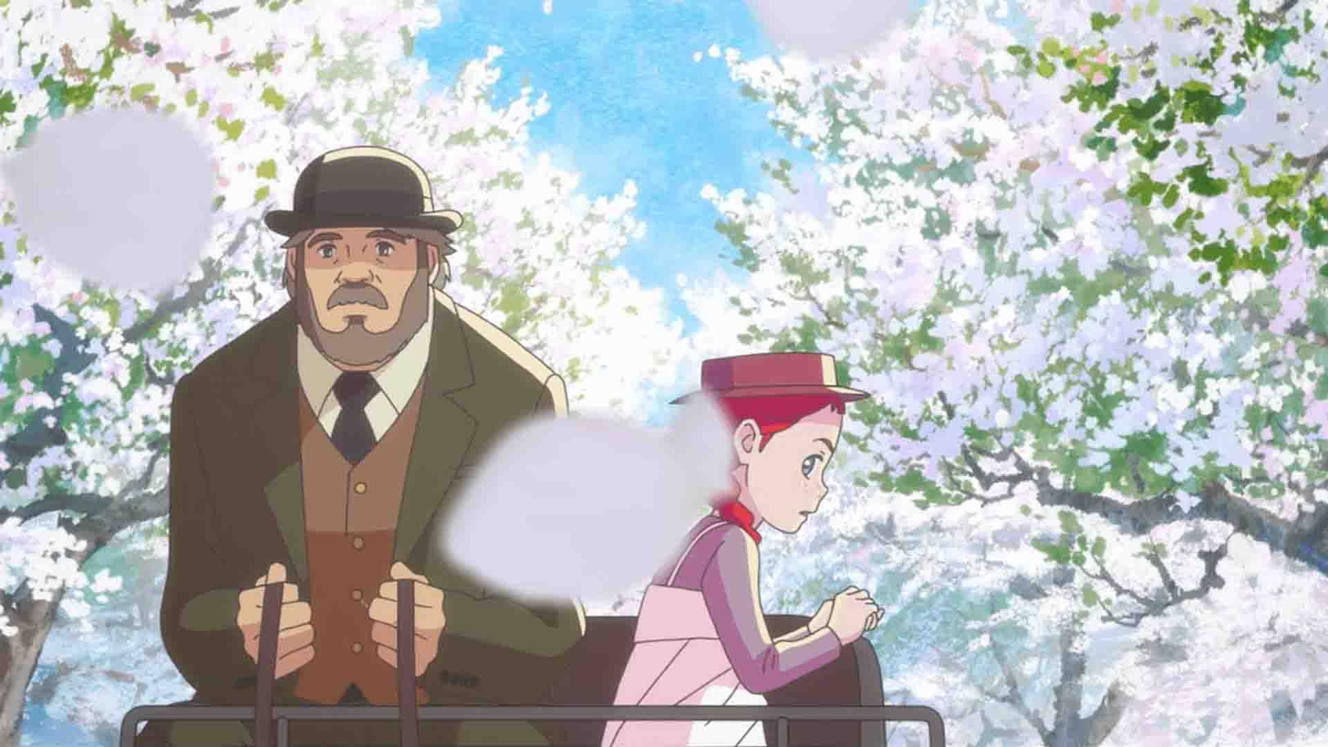آن شرلی و متیو کاتبرت سوار کالسکه در انیمه Anne Shirley