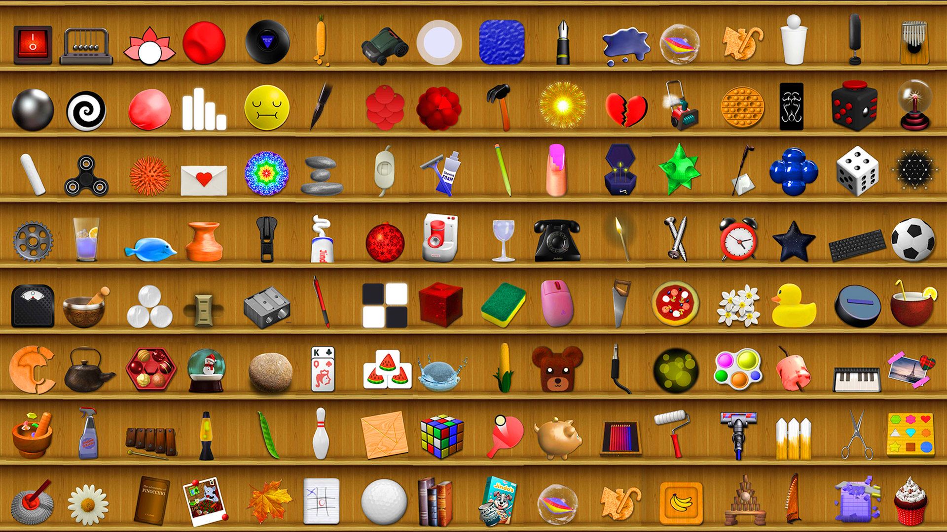 ابزارها و مینی‌گیم‌های موجود در اپلیکیشن Antistress - Relaxation Toys