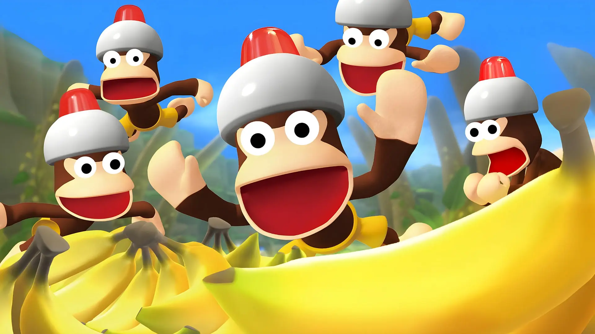 میمون‌های بازی Ape Escape (Ape Escape) در میان موزهای بزرگ