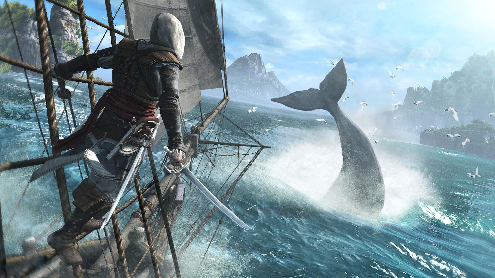 تعقیب یک نهنگ در بازی Assassin’s Creed 4: Black Flag