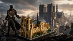 کلیسای معروف اساسینز کرید را را با ۴۳۸۳ قطعه بسازید؛ معرفی لگو Notre-Dame de Paris