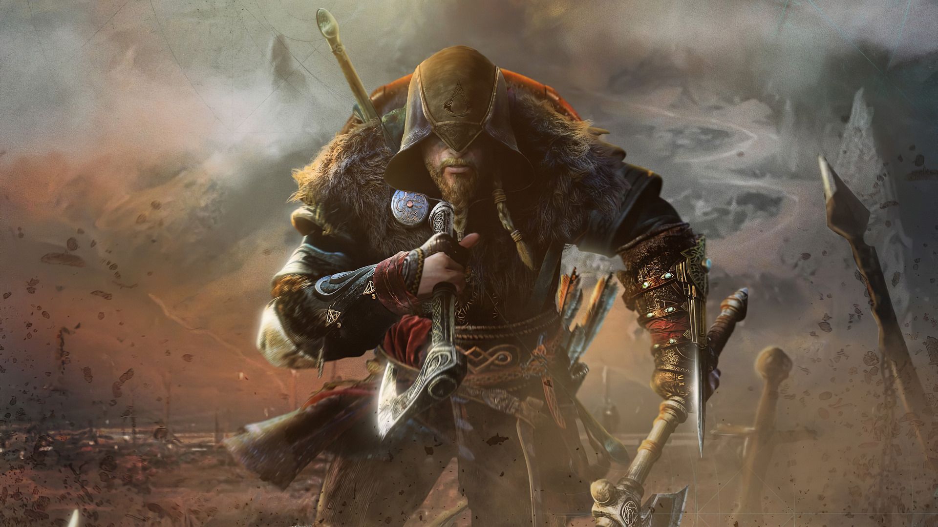 یک فن آرت زیبا و جذاب از کاراکتر ایوور (Eivor) در بازی Assassin's Creed Valhalla
