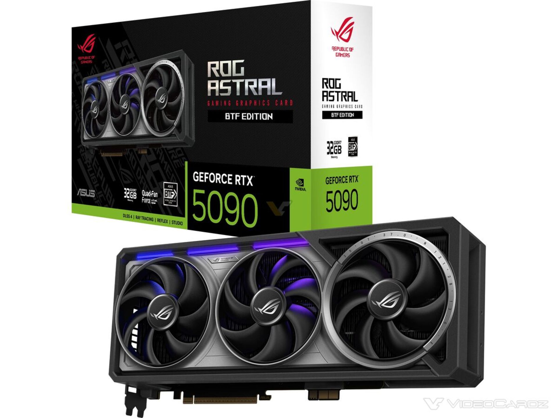 کارت گرافیک RTX 5090 ROG Astral شرکت ایسوس (ASUS) با پشتیبانی از BTF