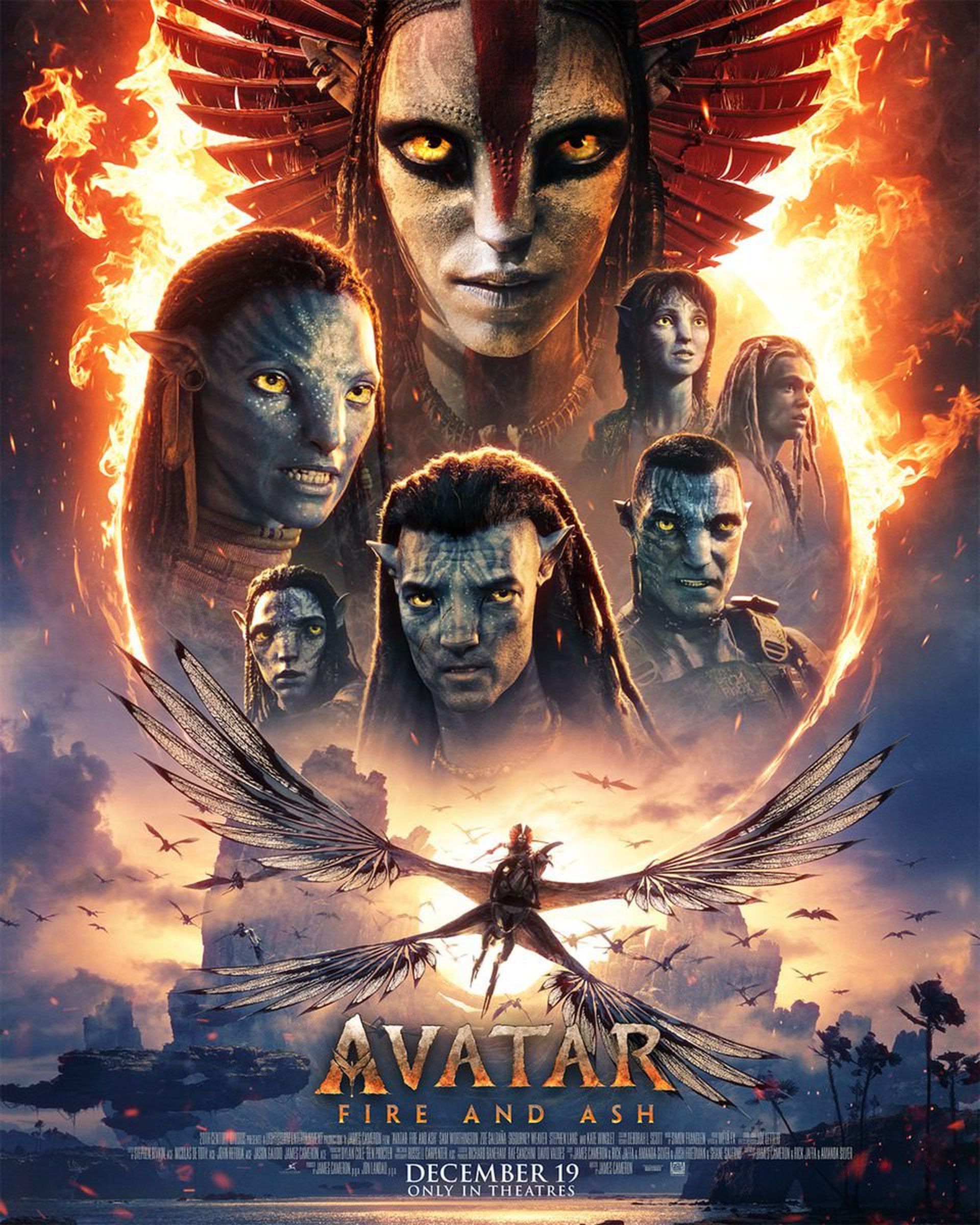 پوستر جدید فیلم Avatar: Fire and Ash