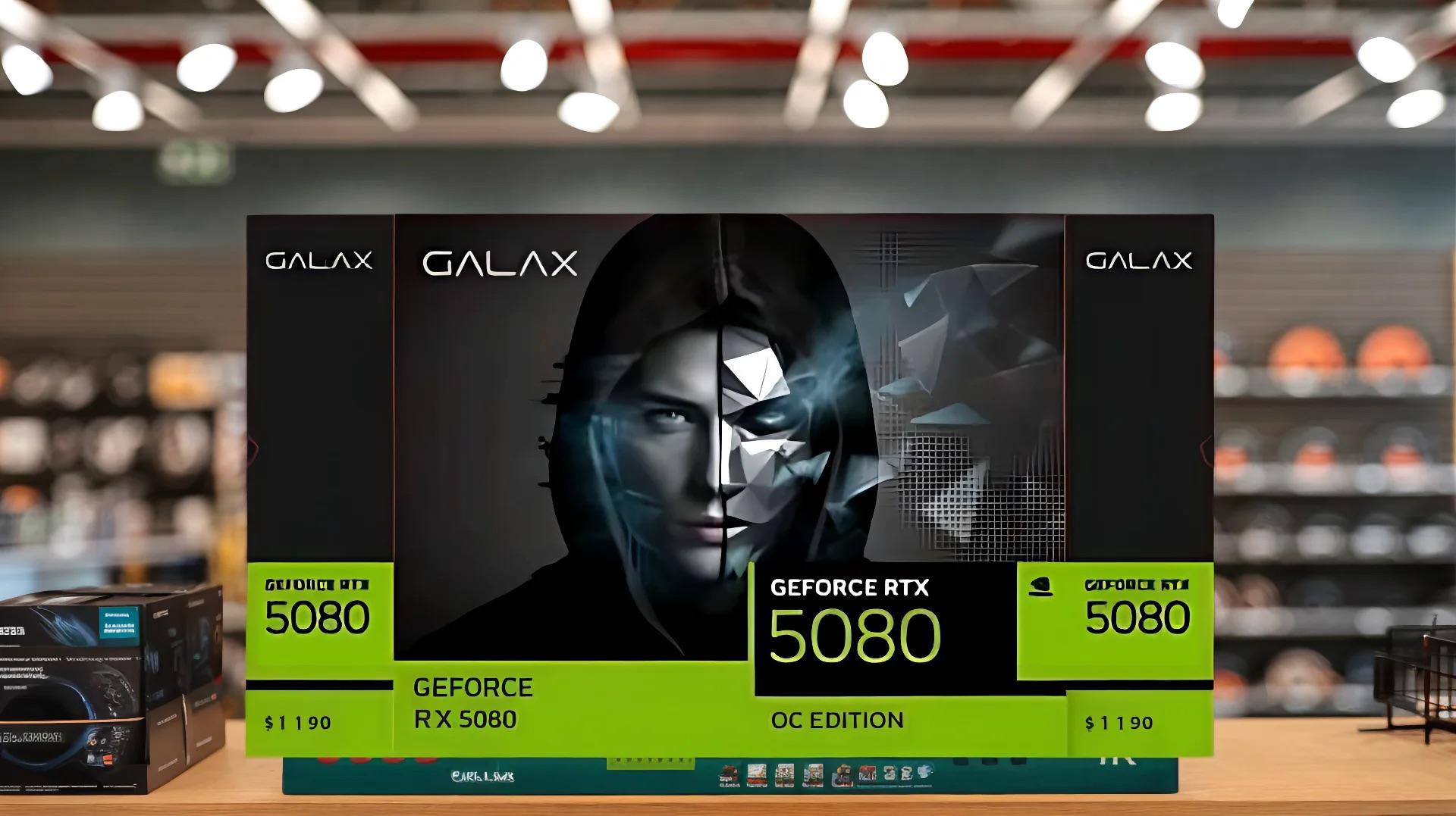 طراحی ظاهر جعبه کارت گرافیک GALAX GeForce RTX 5080