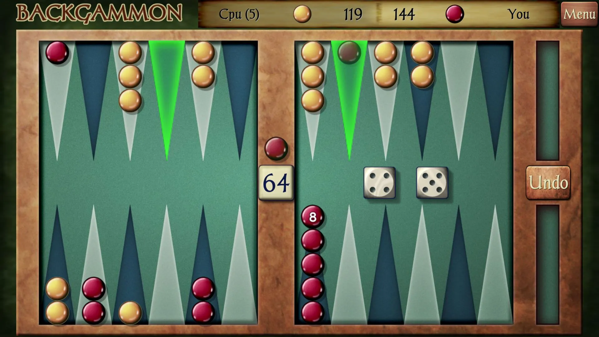 گیم پلی بازی Backgammon اندروید