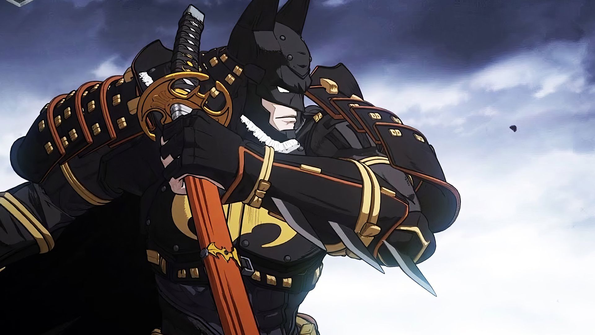 مبارزه شوالیه تاریکی با کاتانا در انیمه Batman Ninja vs. Yakuza League 