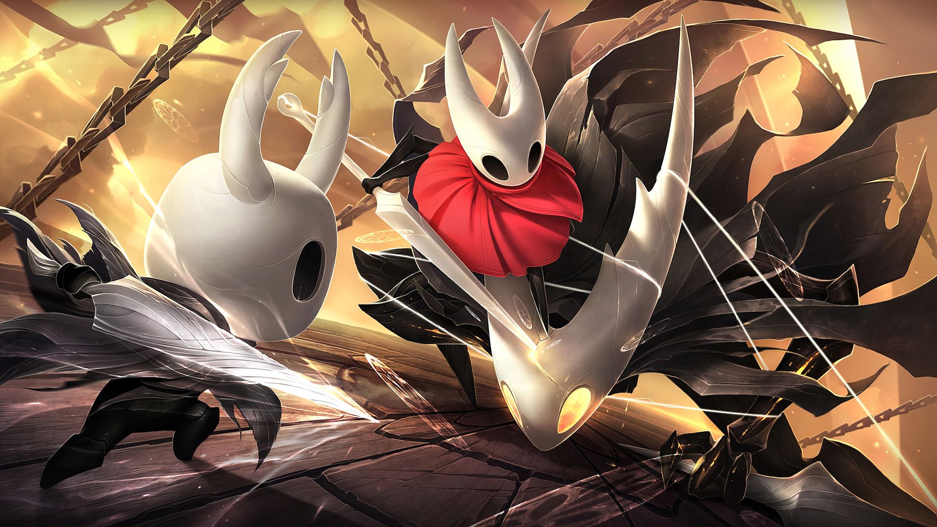 نبرد هورنت (Hornet) و شوالیه (Knight) با باس اصلی بازی Hollow Knight