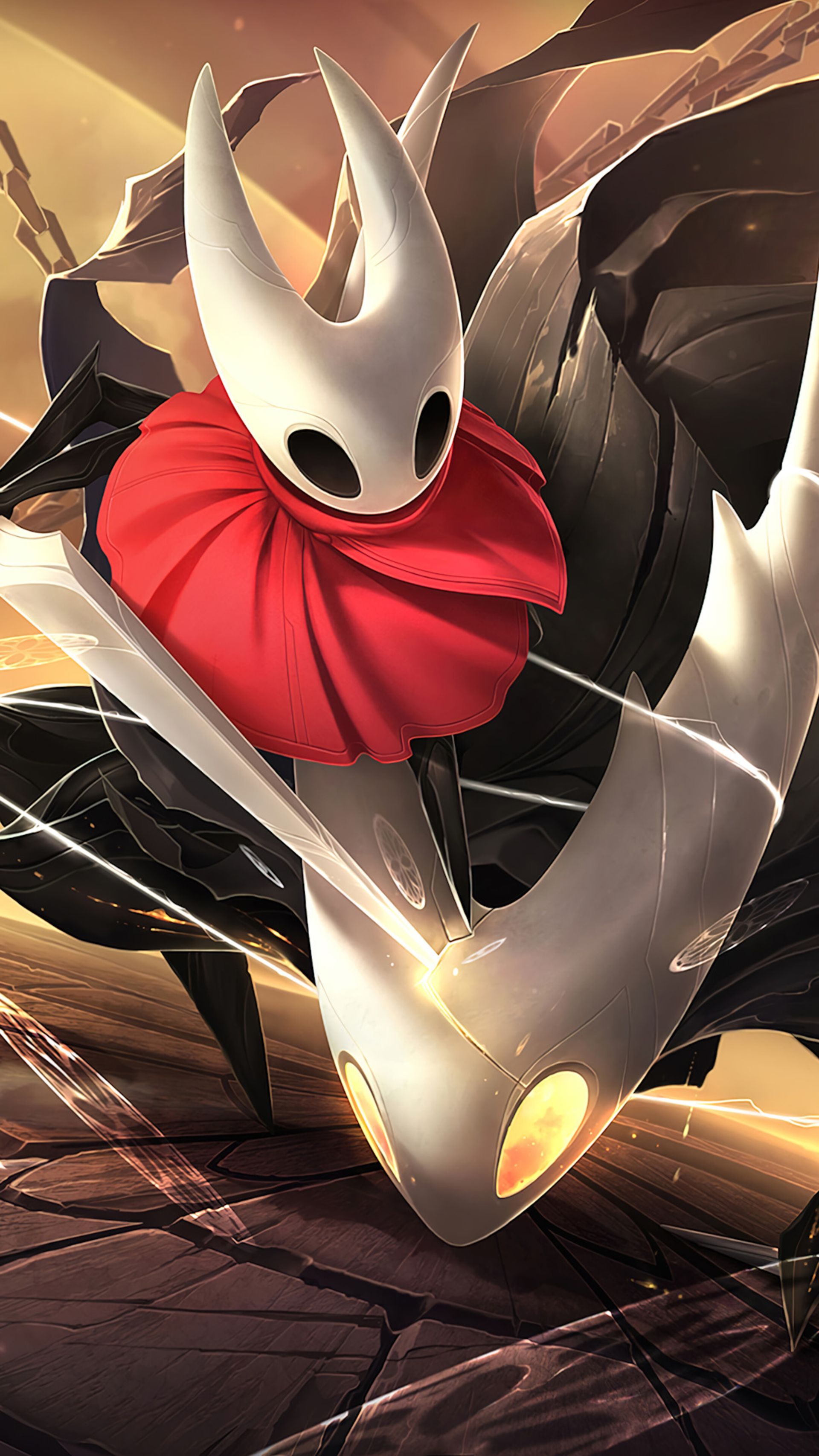 نبرد هورنت (Hornet) و شوالیه (Knight) با باس اصلی بازی Hollow Knight