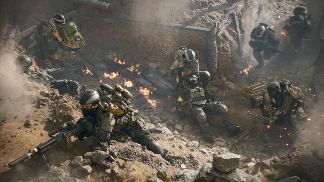 نمایی از میدان جنگی تمام عیار در بازی Battlefield 6