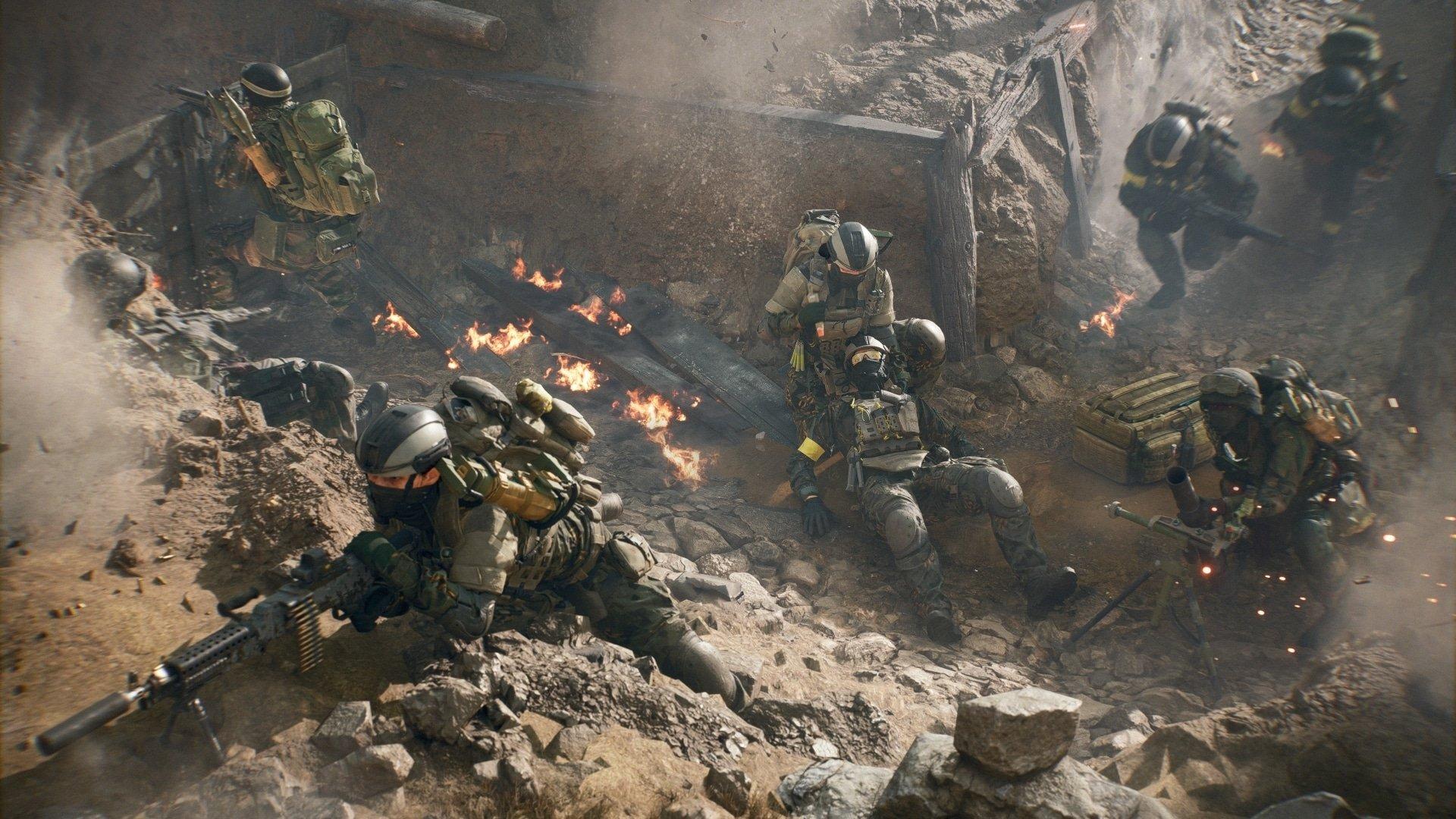 نمایی از میدان جنگی تمام عیار در بازی Battlefield 6