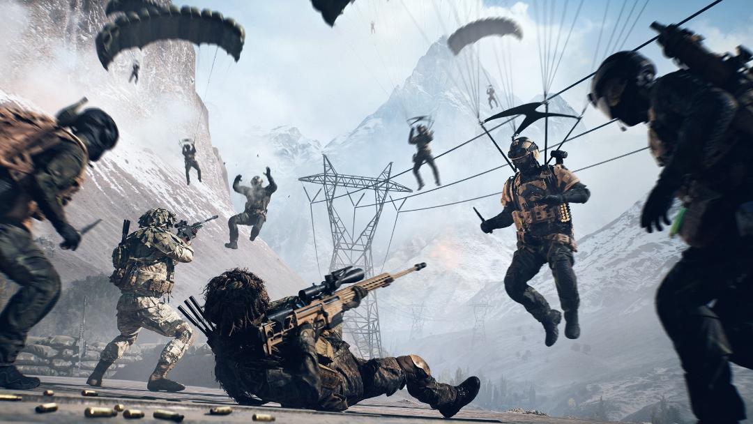 تیراندازی به سمت چتربازان در بازی Battlefield 6