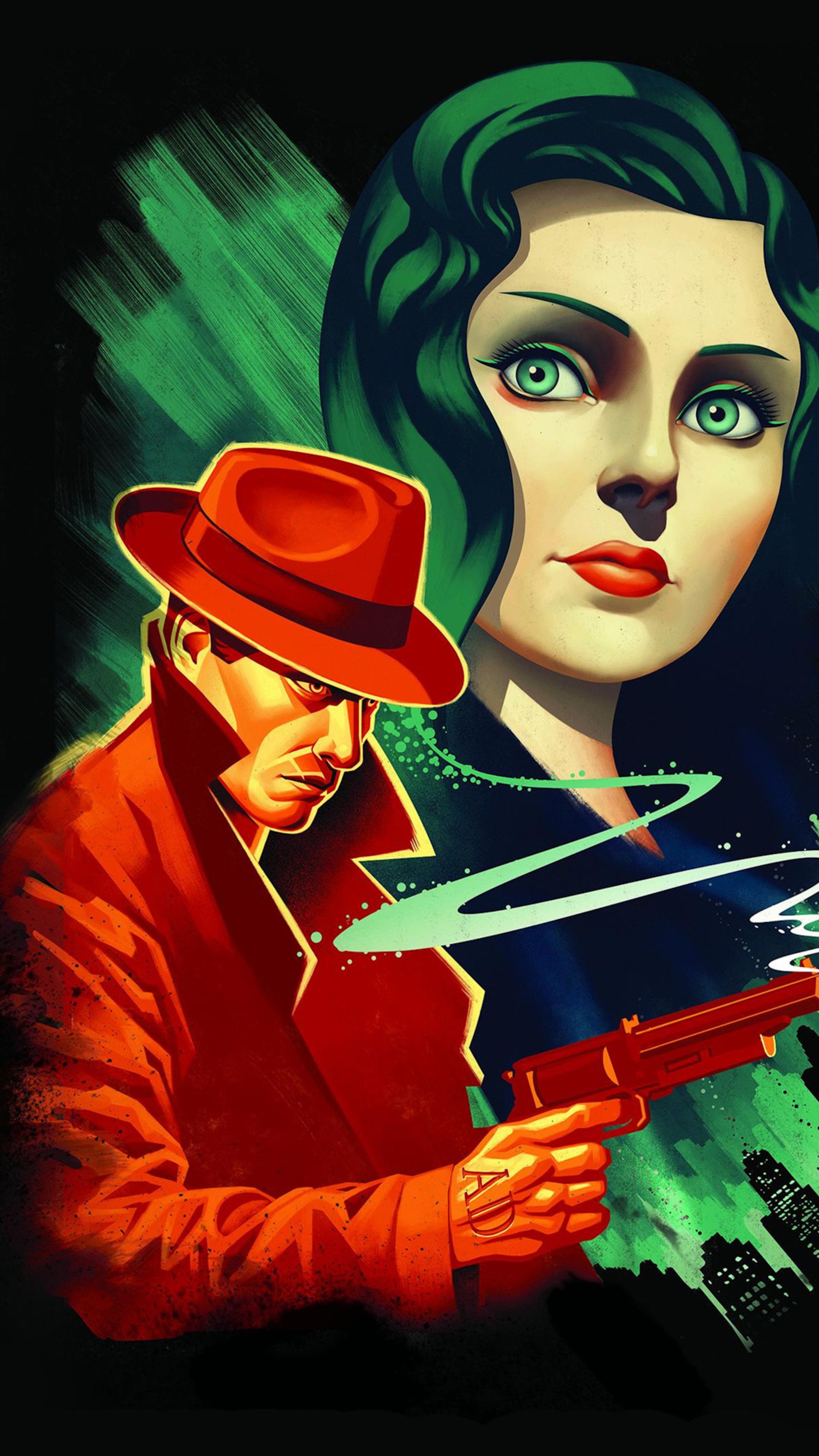 یک فن‌آرت زیبا و جذاب از شخصیت‌های اصلی بازی BioShock Infinite