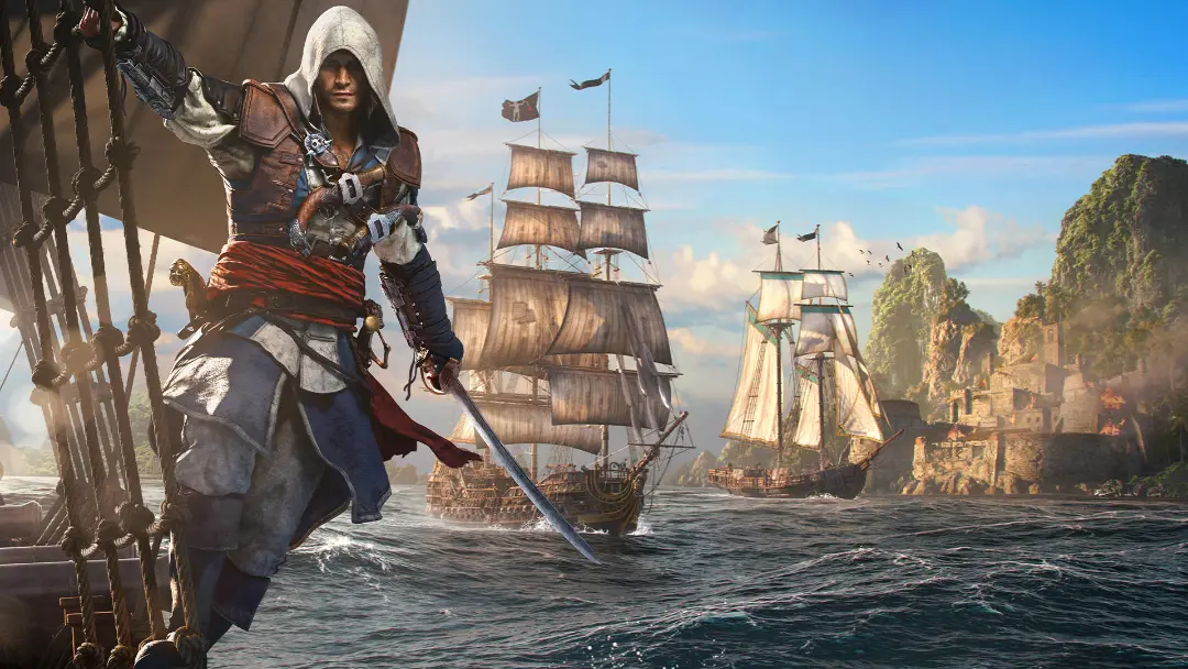 ادوارد روی کشتی در بازی Assassin's Creed Black Flag Resynced