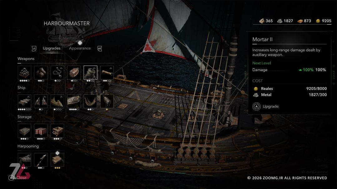 بخش ارتقای قدرت کشتی در بازی Assassin's Creed Black Flag Resynced