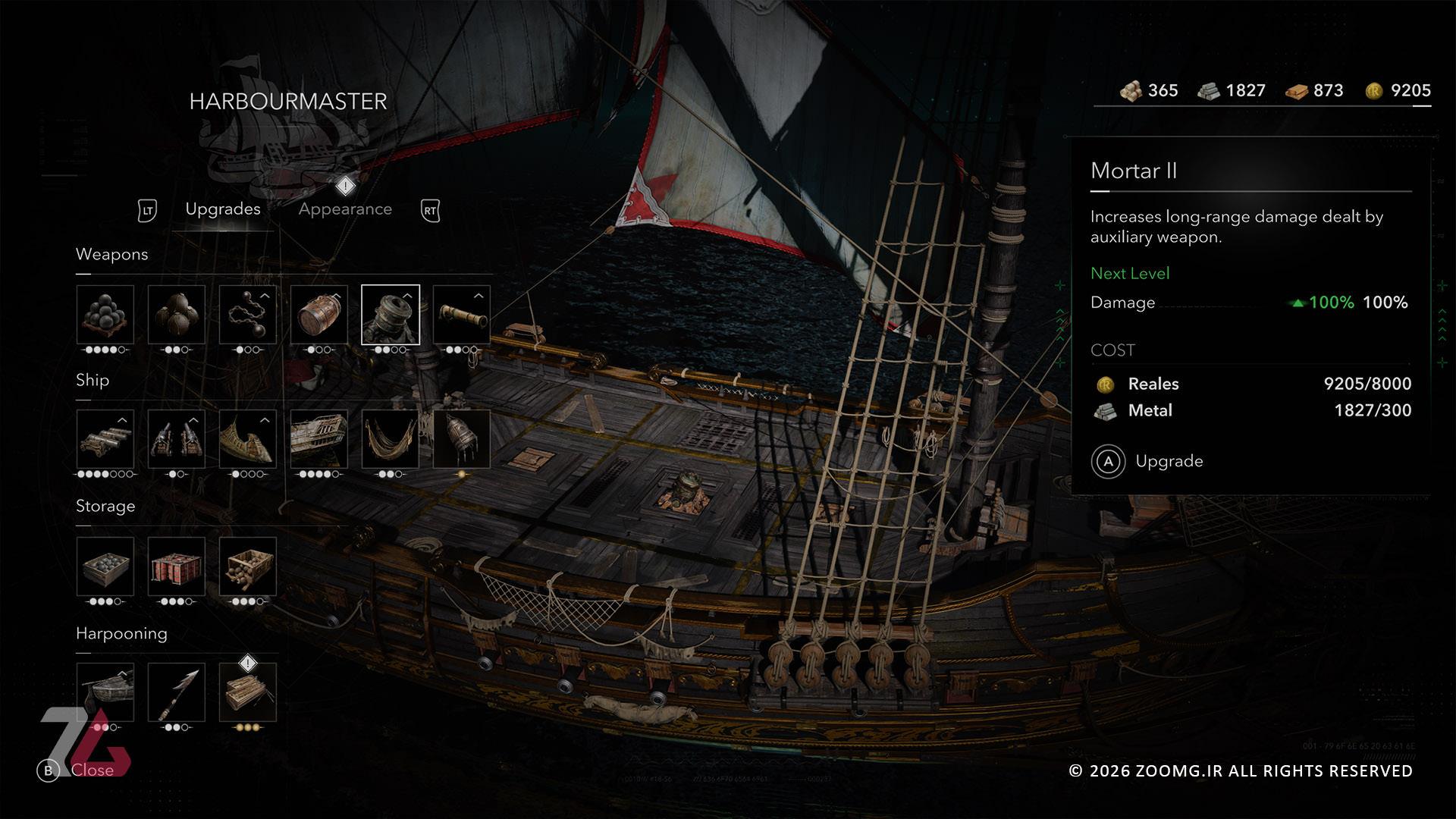 بخش ارتقای قدرت کشتی در بازی Assassin's Creed Black Flag Resynced