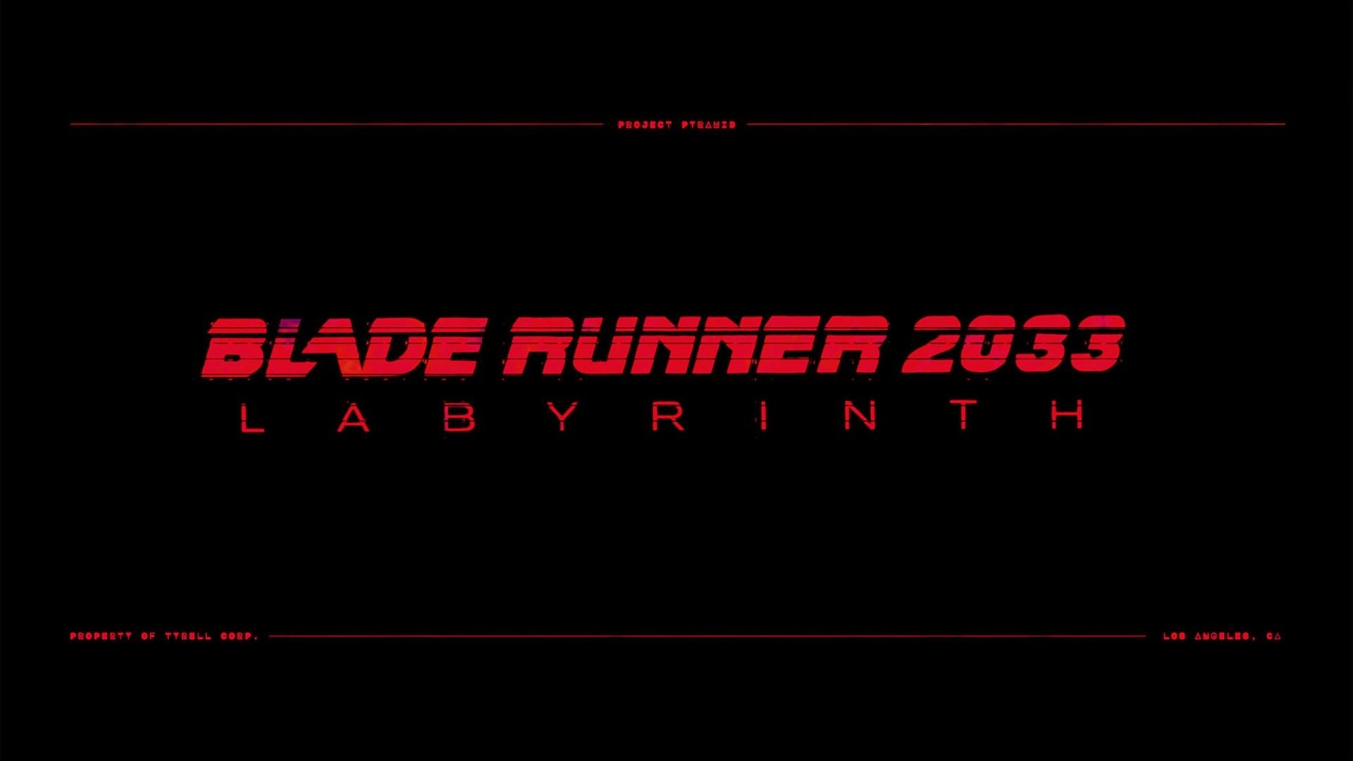 لوگوی بازی Blade Runner 2033: Labyrinth با رنگ قرمز