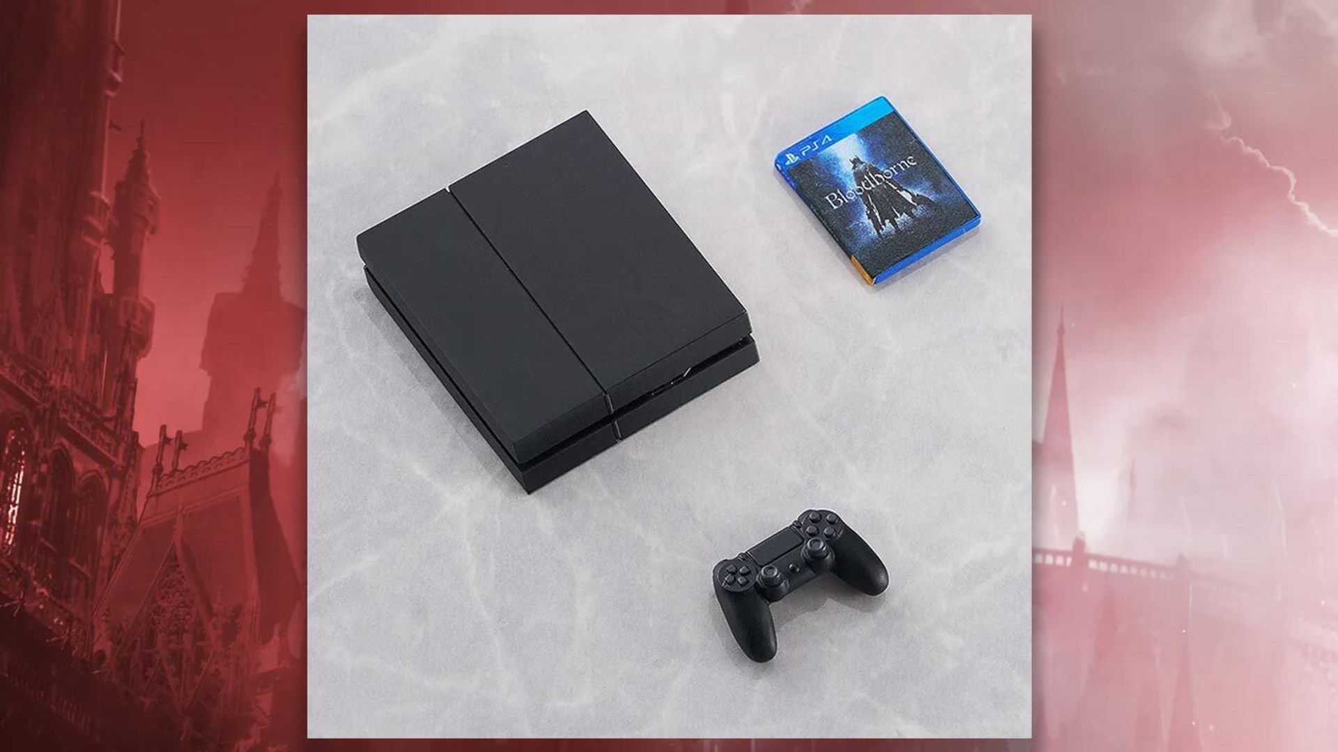 کنسول پلی استیشن ۴ و بازی بلادبورن مینیاتوری