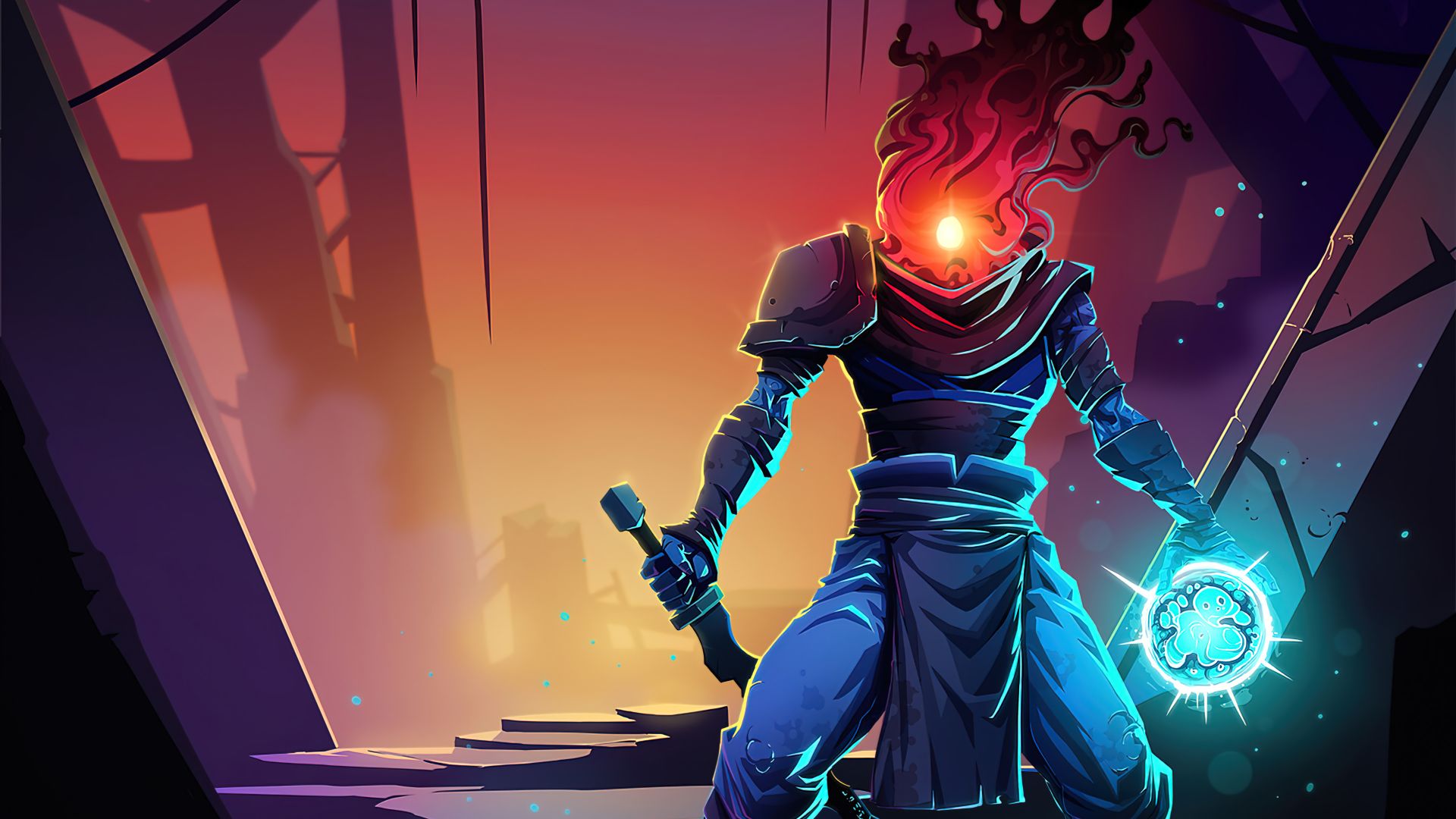 شخصیت بی‌سر آماده نبرد در بازی Dead Cells