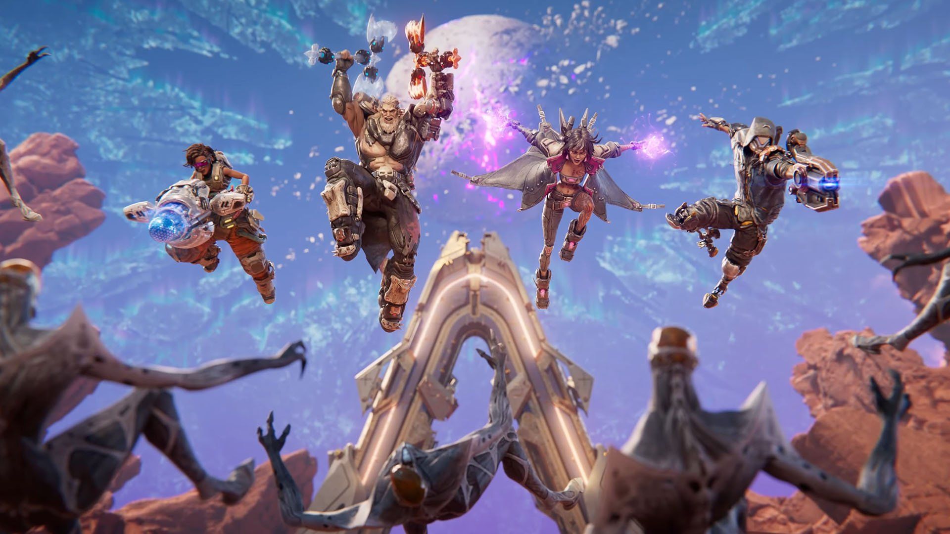 مبارزه چهار شخصیت بازی Borderlands 4