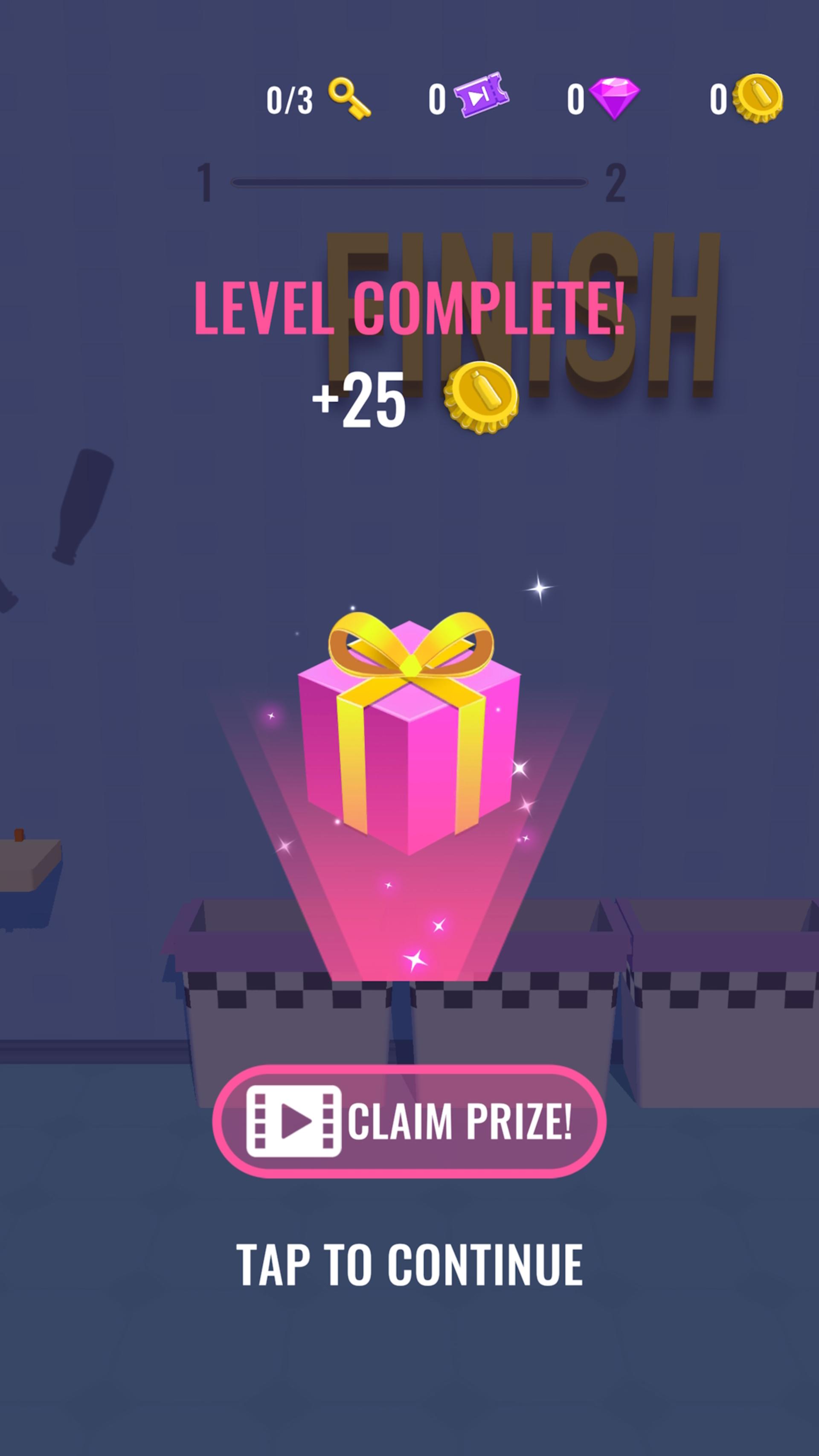 سیستم پاداش‌دهی در بازی Bottle Jump 3D