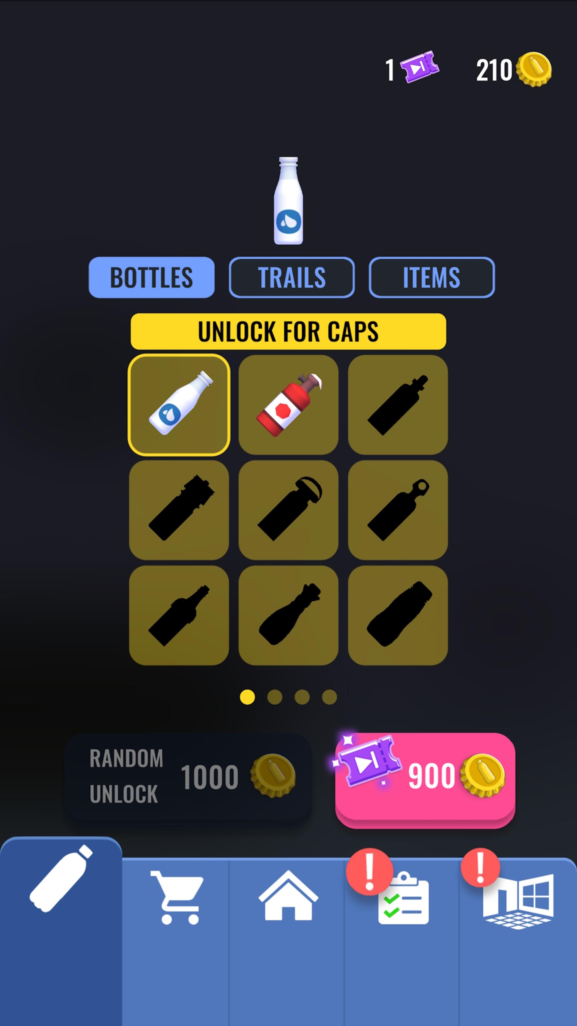 تنوع بطری‌های موجود در بازی Bottle Jump 3D
