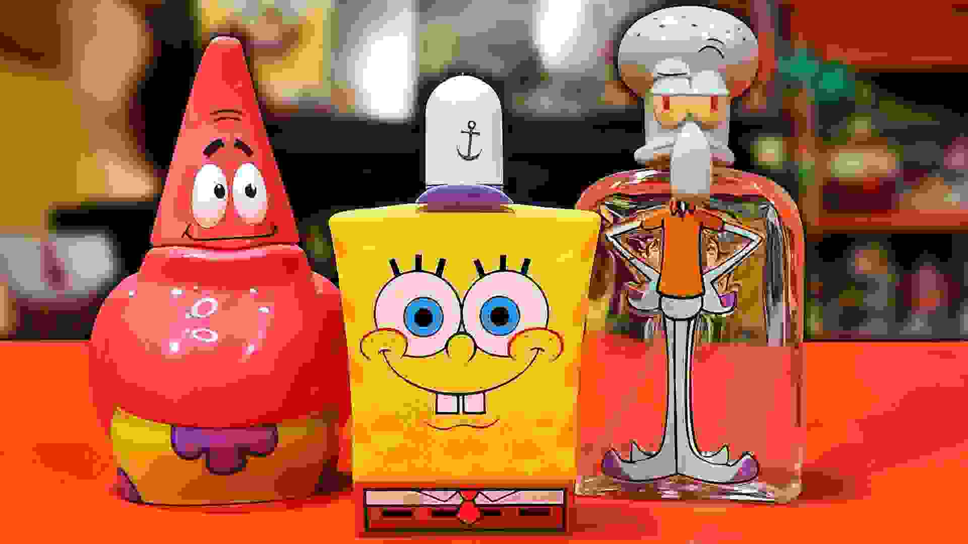 بطری‌های ادکلن باب اسفنجی